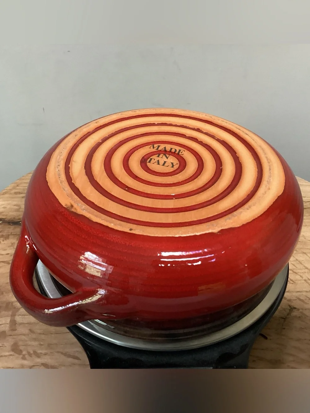 🔴 Vintage - De Silva - Made In Italy - Terracotta Red Casserole Dish - Beautiful